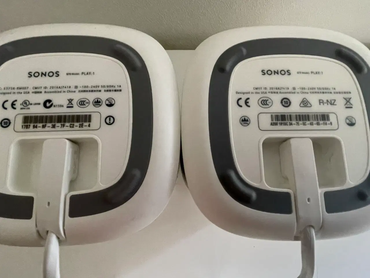 Billede 3 - Sonos Play:1  hvid/sølv 2 stk