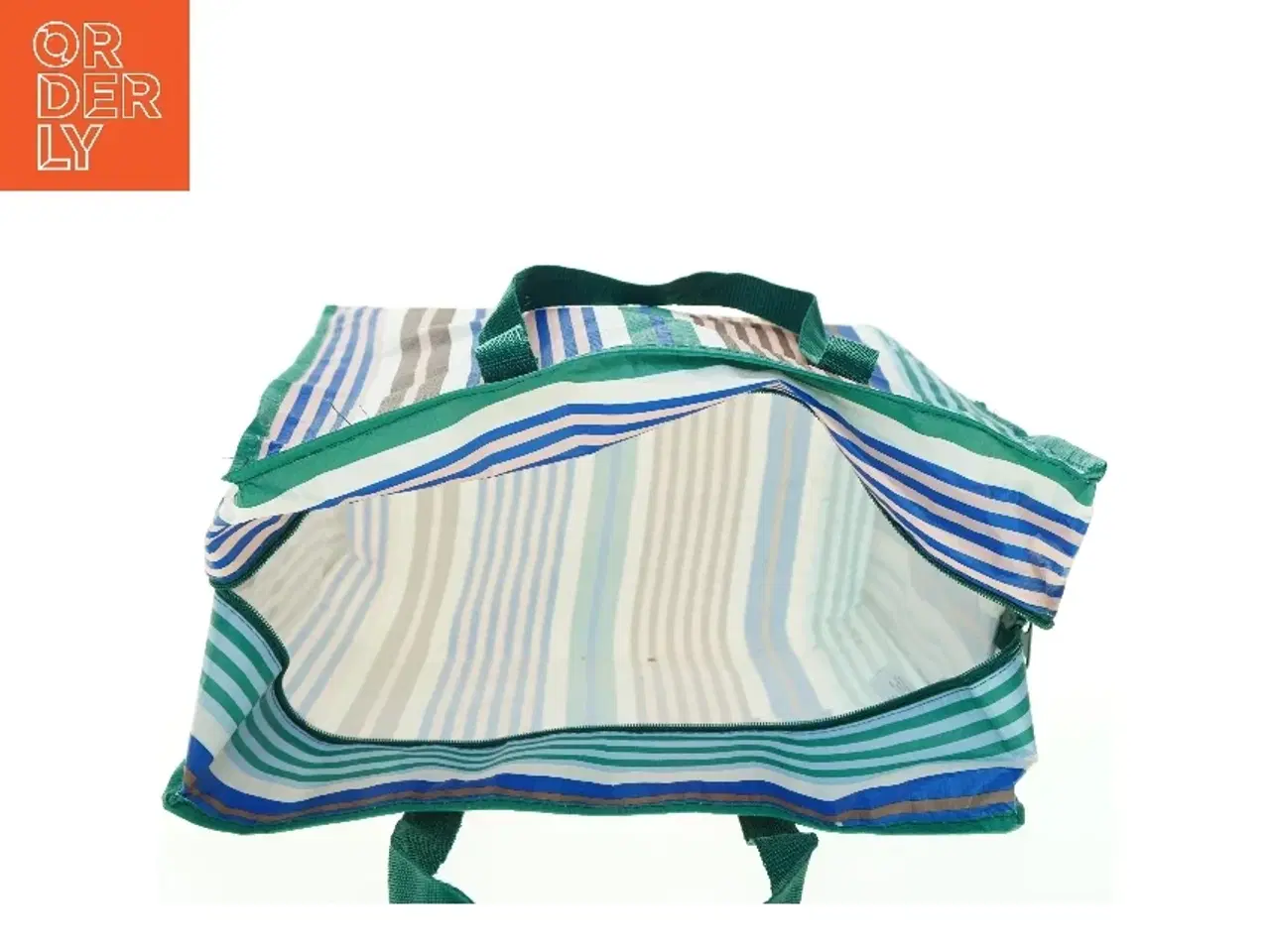 Billede 2 - Strandtaske med striber (str. 34 x 23 x 38 cm)