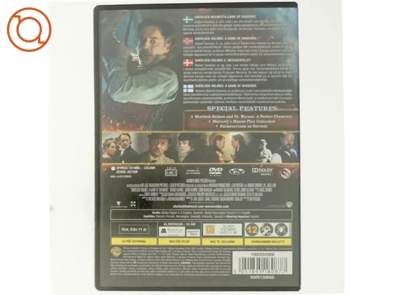 Billede 3 - Sherlock Holmes: a game of Shadows (DVD)