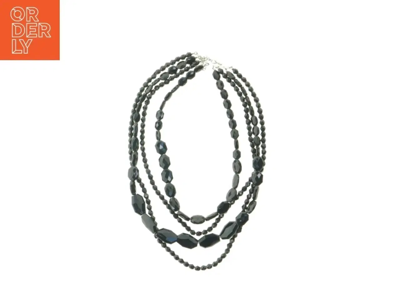 Billede 1 - Sorte perlekæde andet materiale (str. 70 cm)