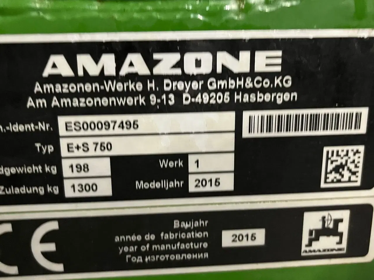Billede 2 - Amazone E+S 750 Velholdt Salspreder som er meget lidt brugt, den er med Amados computer