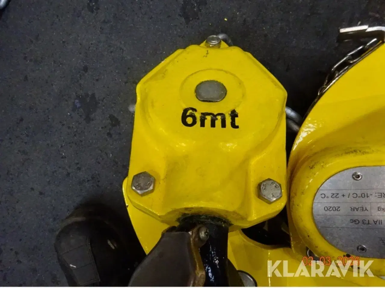 Billede 3 - Løftetalje Exo 6 tons