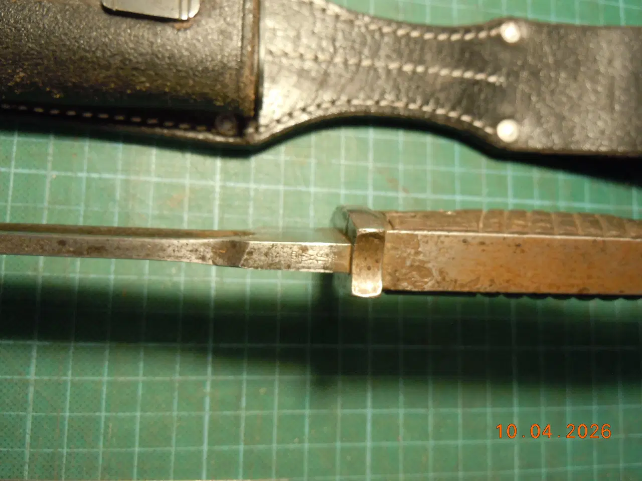 Billede 3 - SG 98 Bajonet Butchers Knife I stålskede med læder