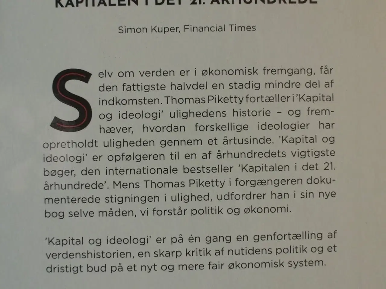 Billede 2 - kapital og ideologi - ny i plast af thomas piketty