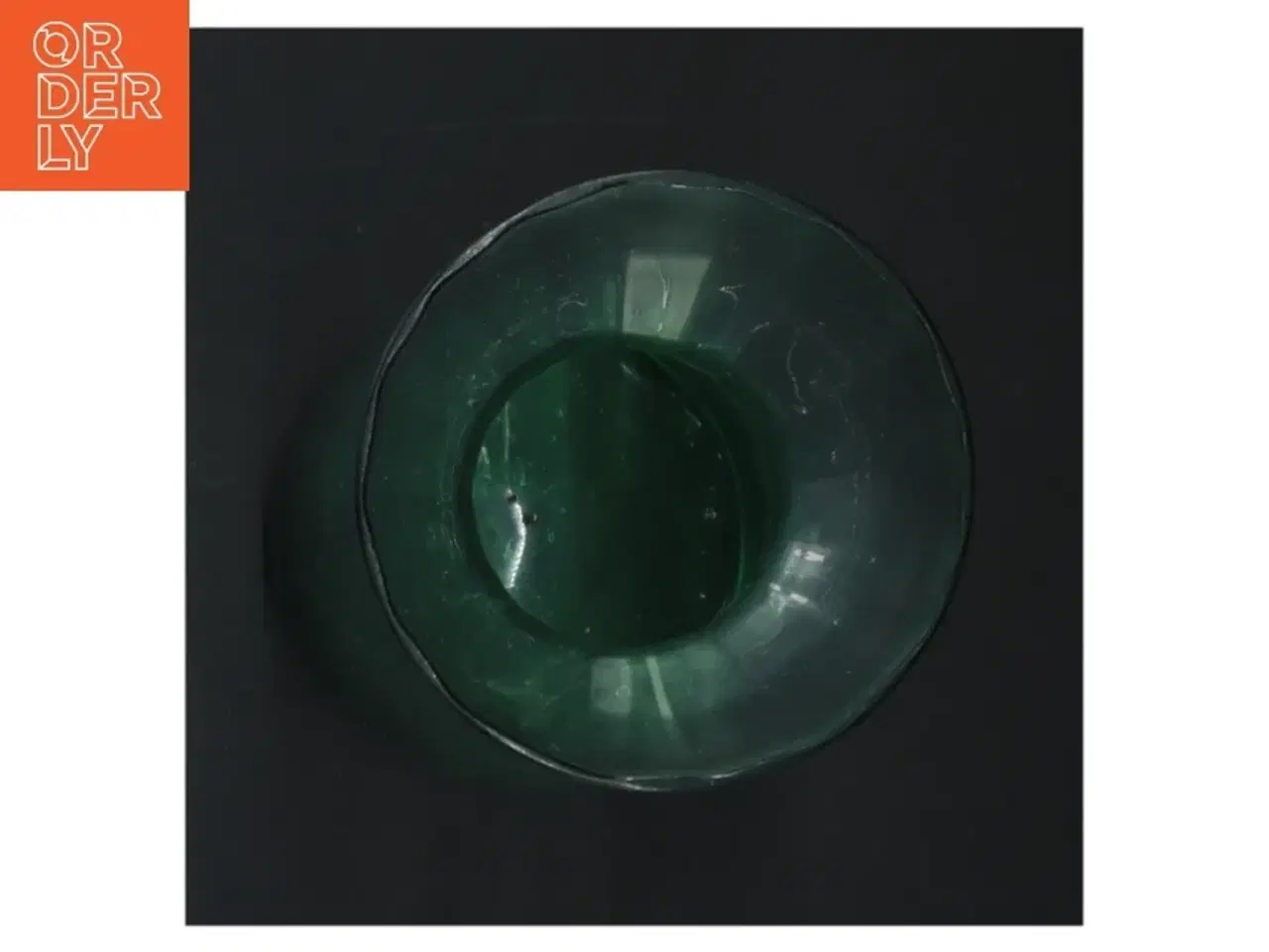 Billede 2 - Grøn glasvase (str. H 18 cm, ø 8 cm)