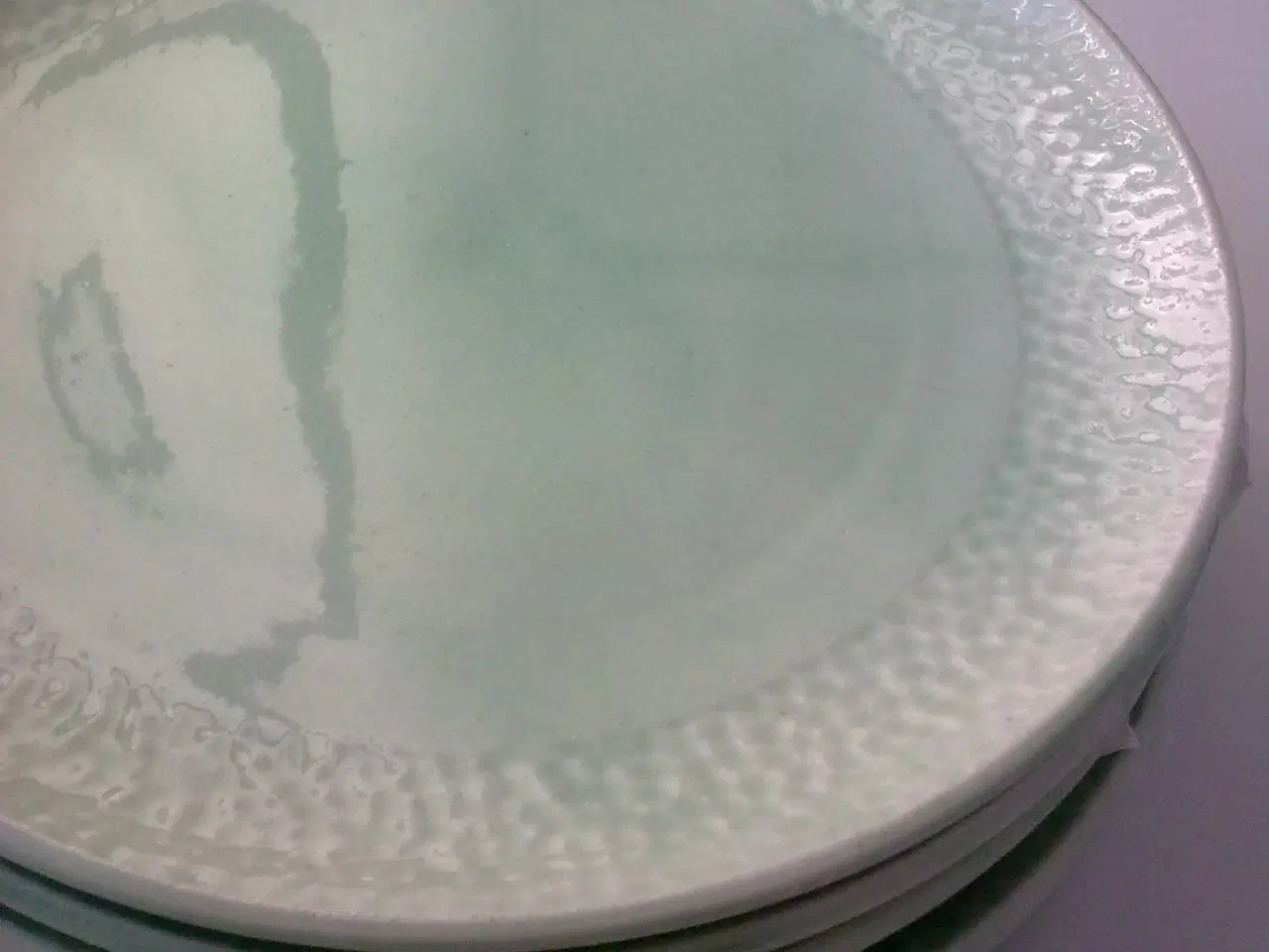 Billede 8 - Keramik håndmalet fad tallerken 3 stk. grøn tema