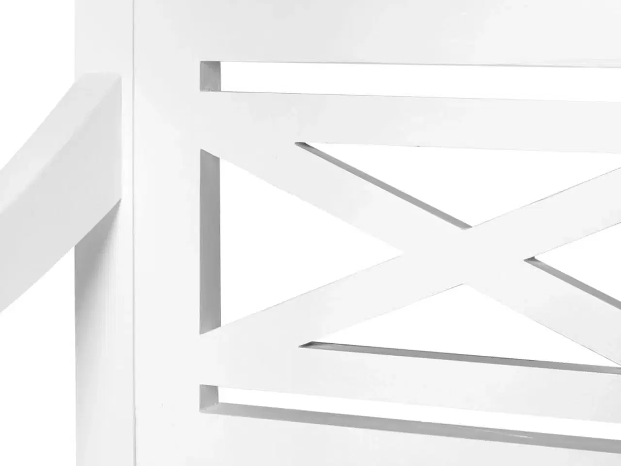 Billede 5 - Batavia-bænk 123 cm massivt mahognitræ hvid