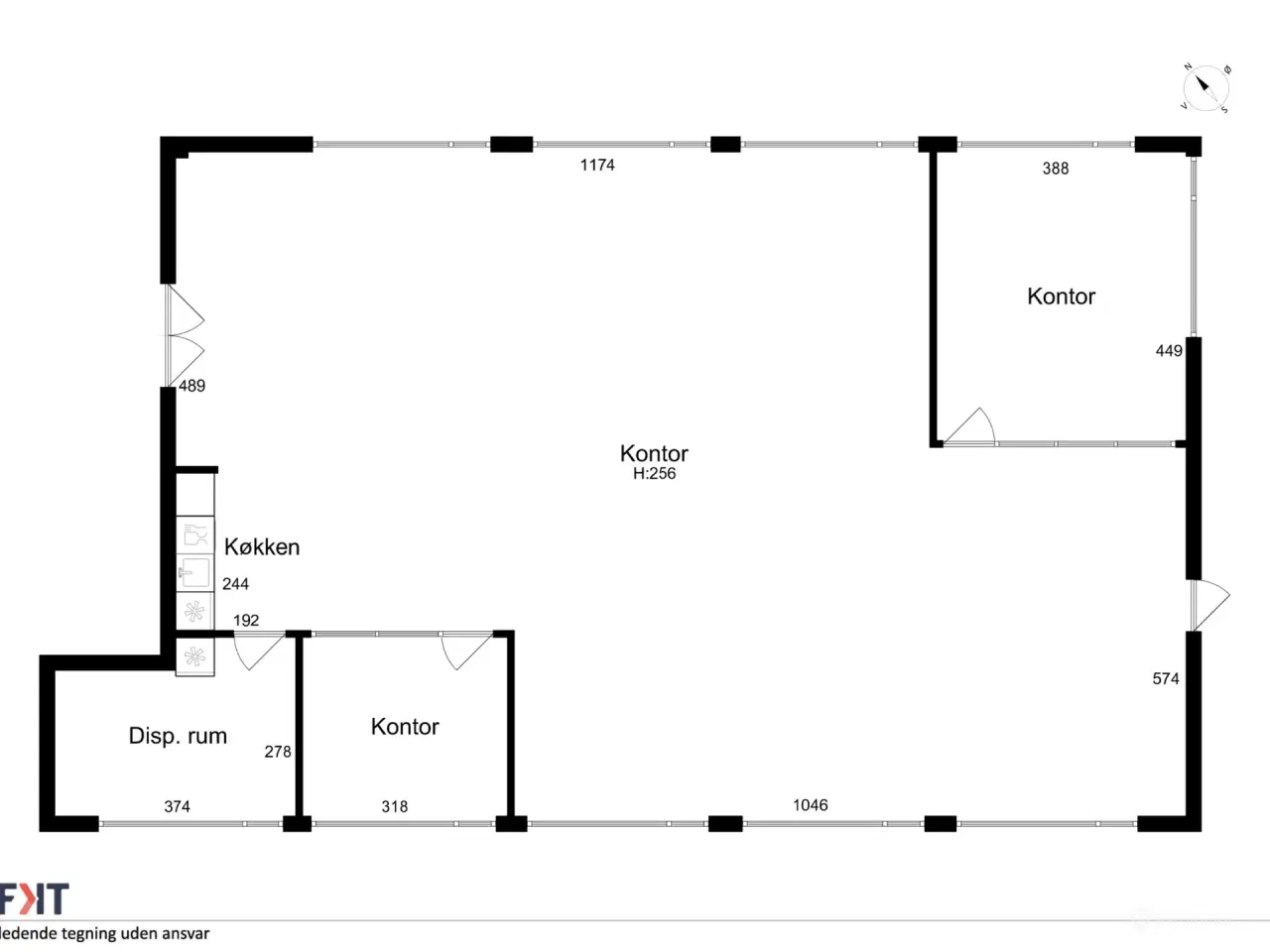 Billede 15 - Åbent kontormiljø i serviceret flerbrugerhus med stærk strategisk beliggenhed