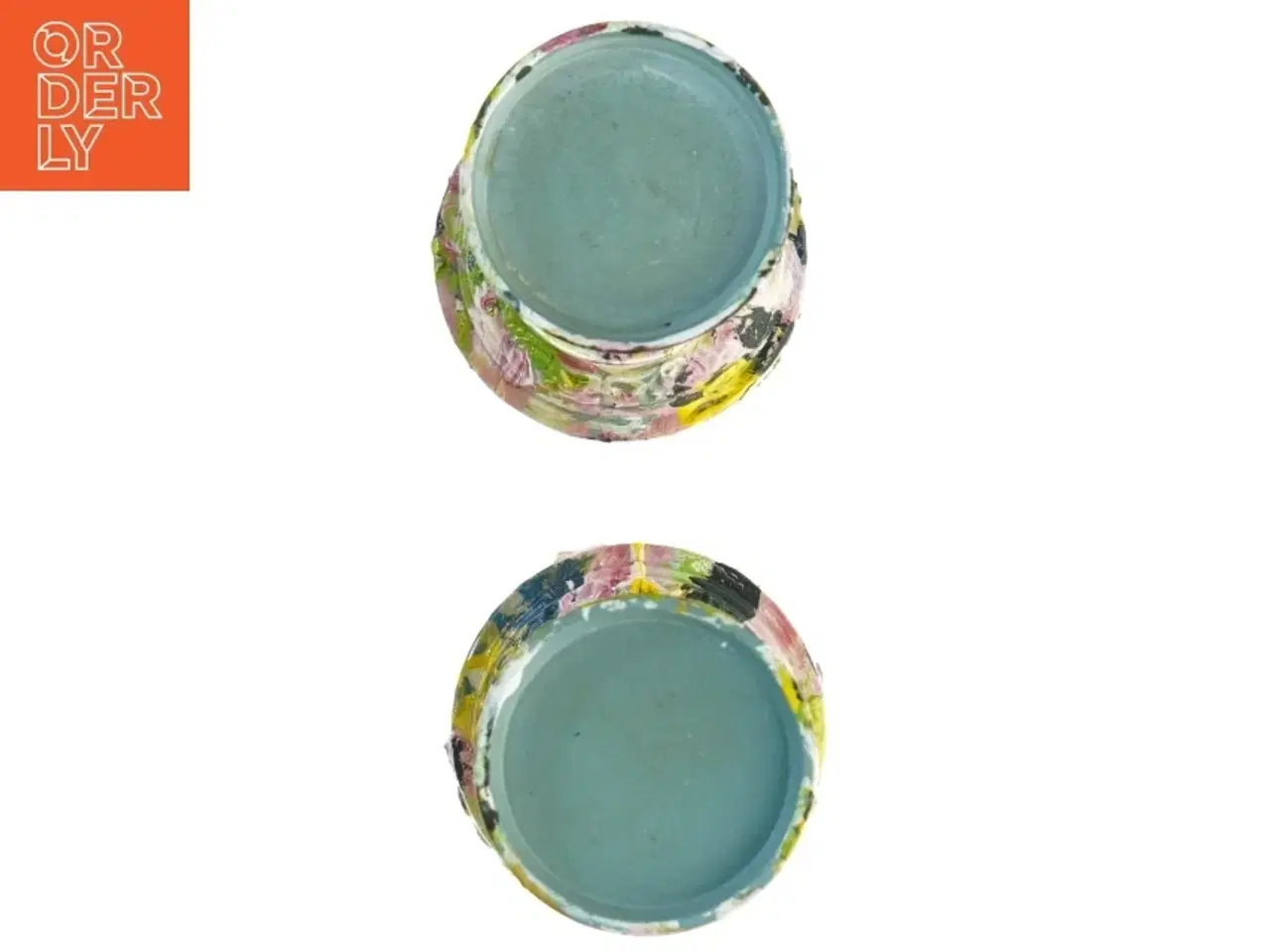 Billede 3 - Dekorativt malede lysestager (str. 24,5 x 13 cm)