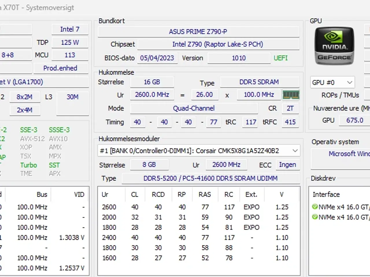 Billede 1 - PCGamer i7-13700KF 5.3 Ghz, 16 GB ram