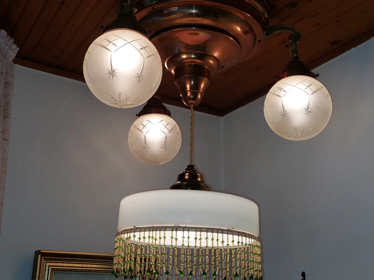 Billede 3 - Jugend stil, antik lampe