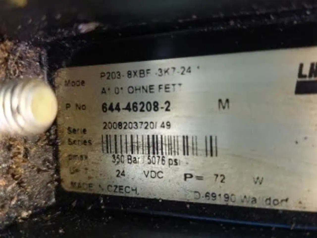 Billede 3 - Lincoln P203-8XBF-3K7-24-1A1.01 Centralsmøring-Fedtpumpe