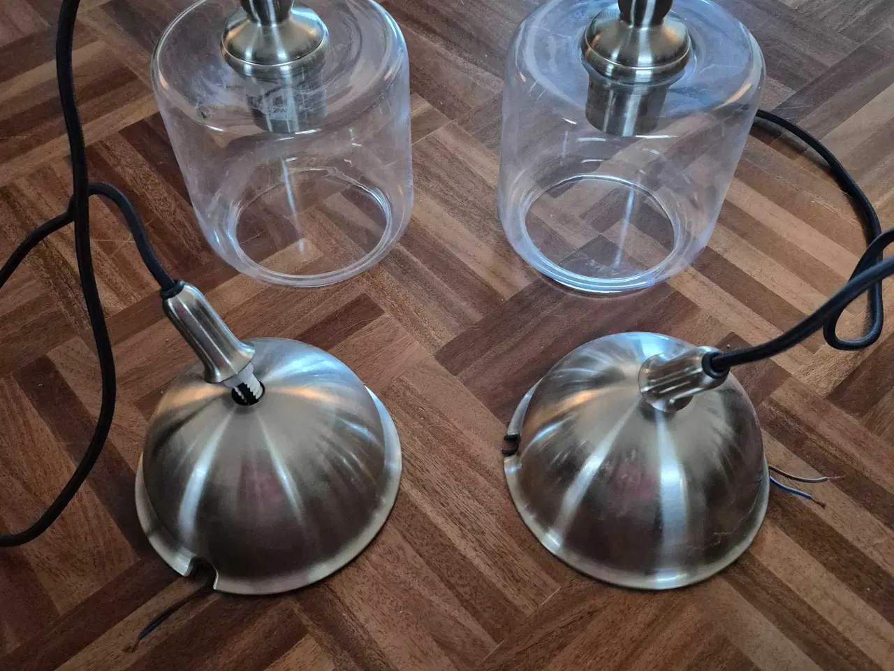 Billede 1 - 2 stk home made glaslamper