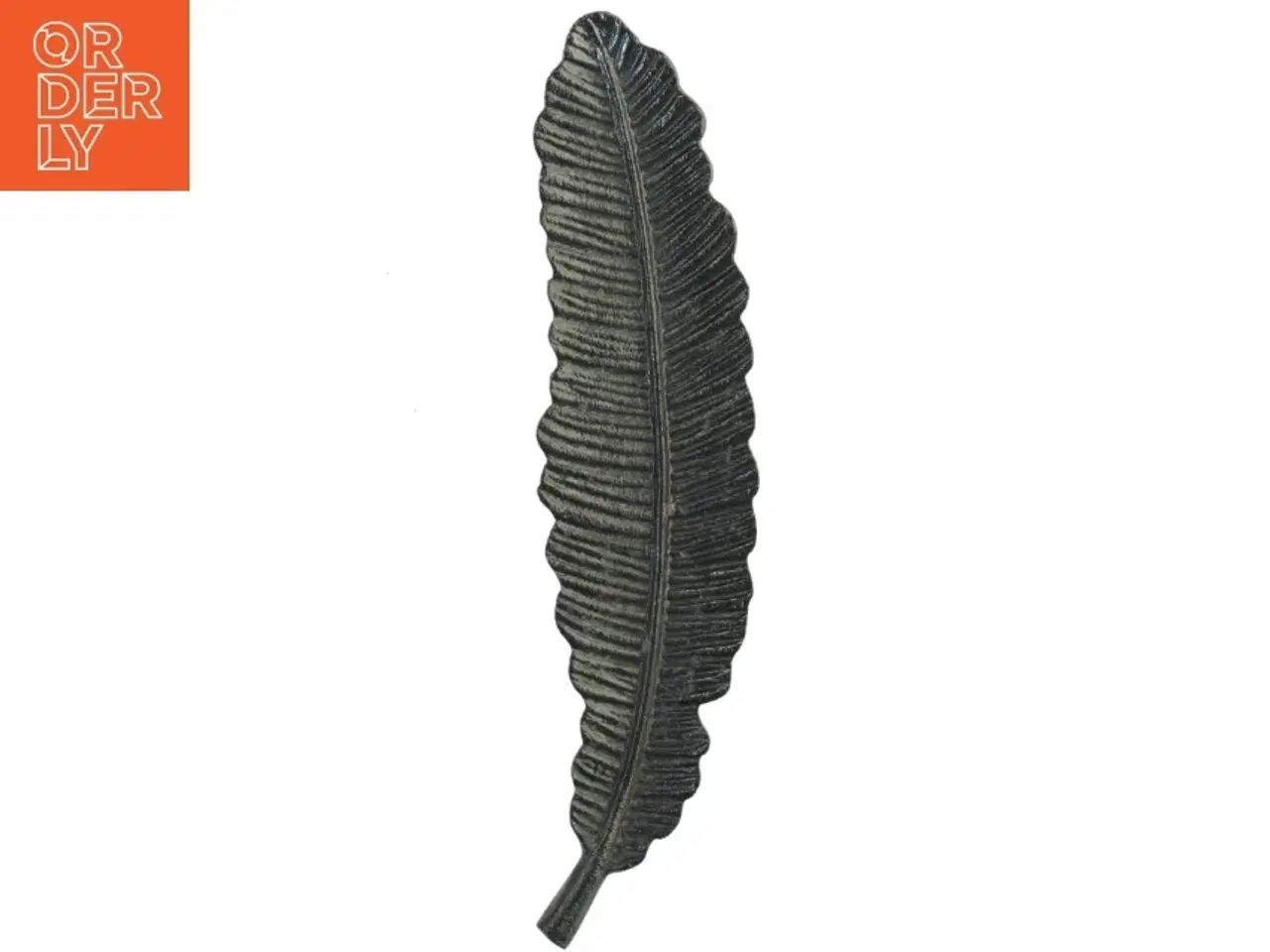 Billede 1 - Dekorativ fjer/bladformet fad (str. 25 cm)