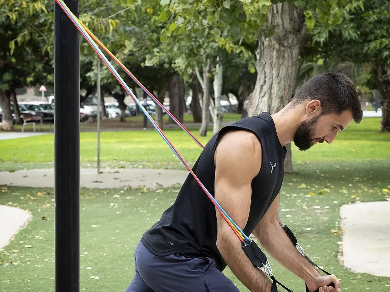 Billede 9 - Træningspakke - modstandsbånd (5 stk.) + vibrerende platform med tilbehør