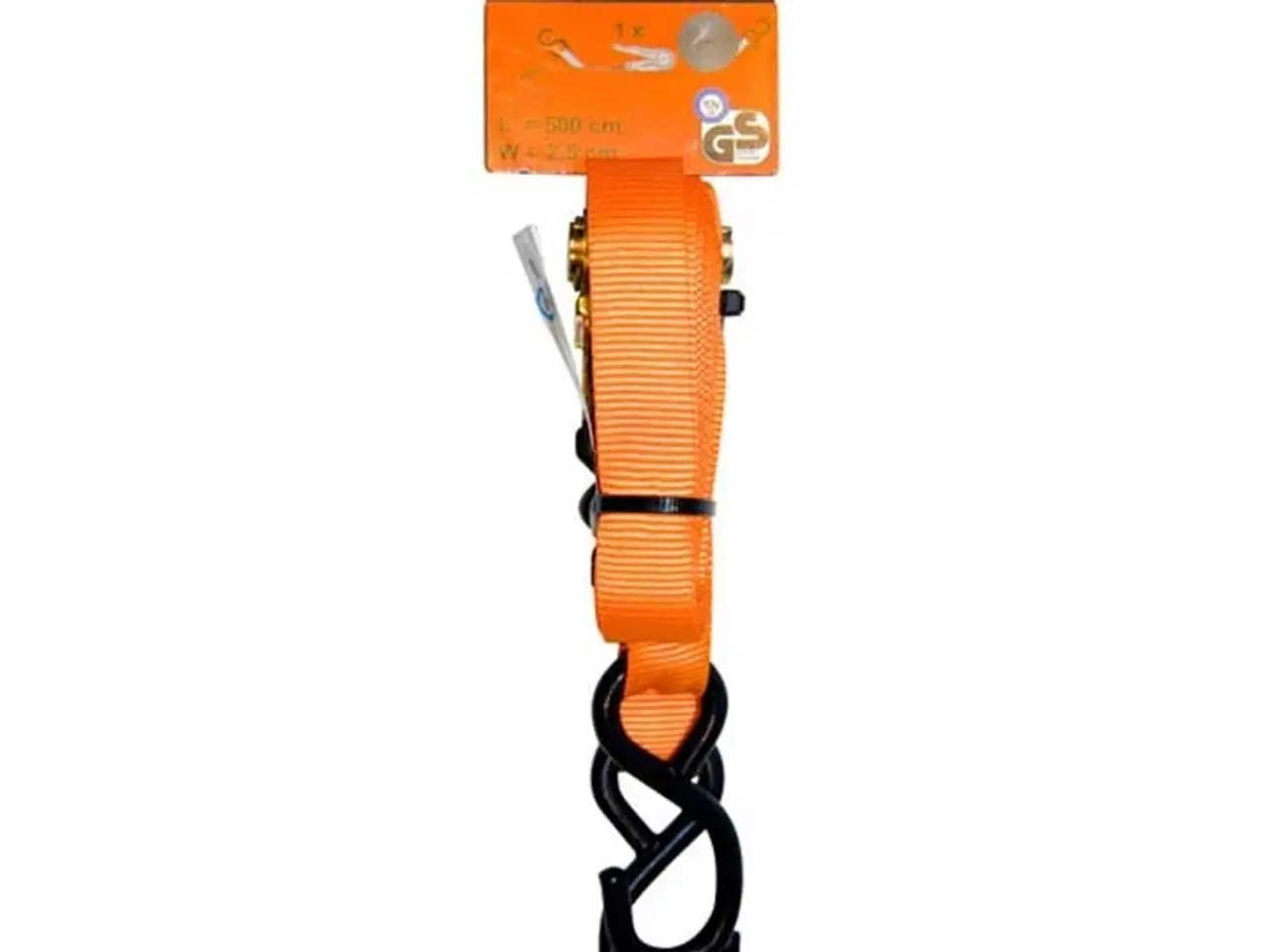 Billede 1 - Bagagerem 500 cm 25mm m/klickstr. 2 kroge TüV/GS