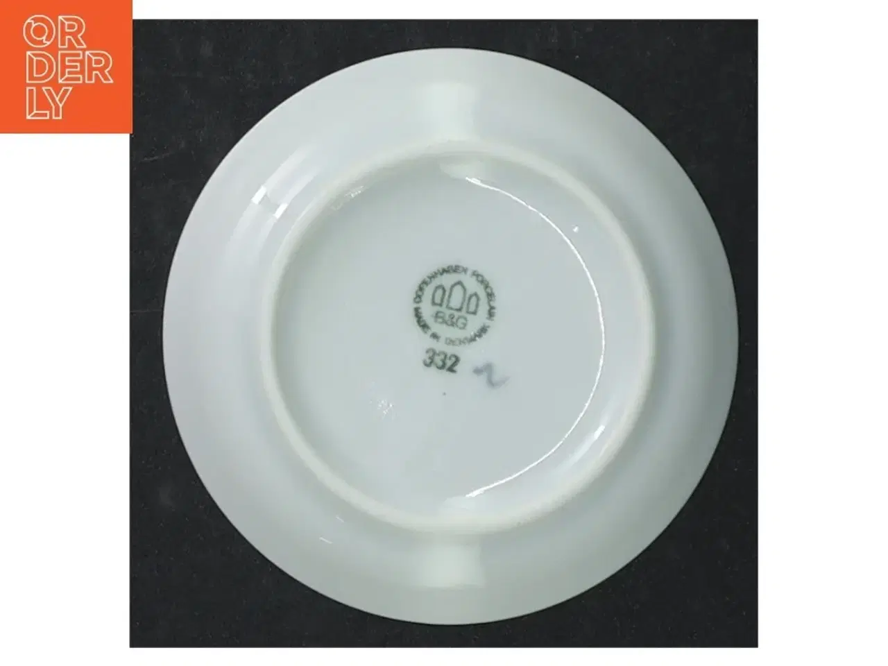 Billede 4 - Porcelænstallerken med blåt blomstermotiv, Demeter fra B&G (str. Ø. 9 cm)