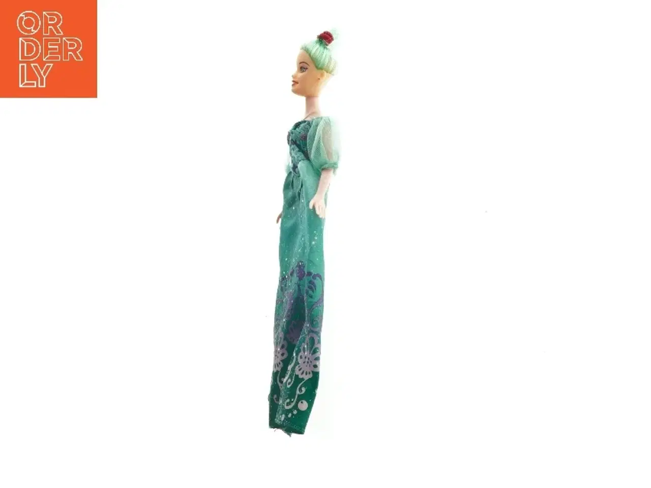 Billede 2 - Prinsesse dukke i grøn kjole fra Barbie (str. 24 cm)