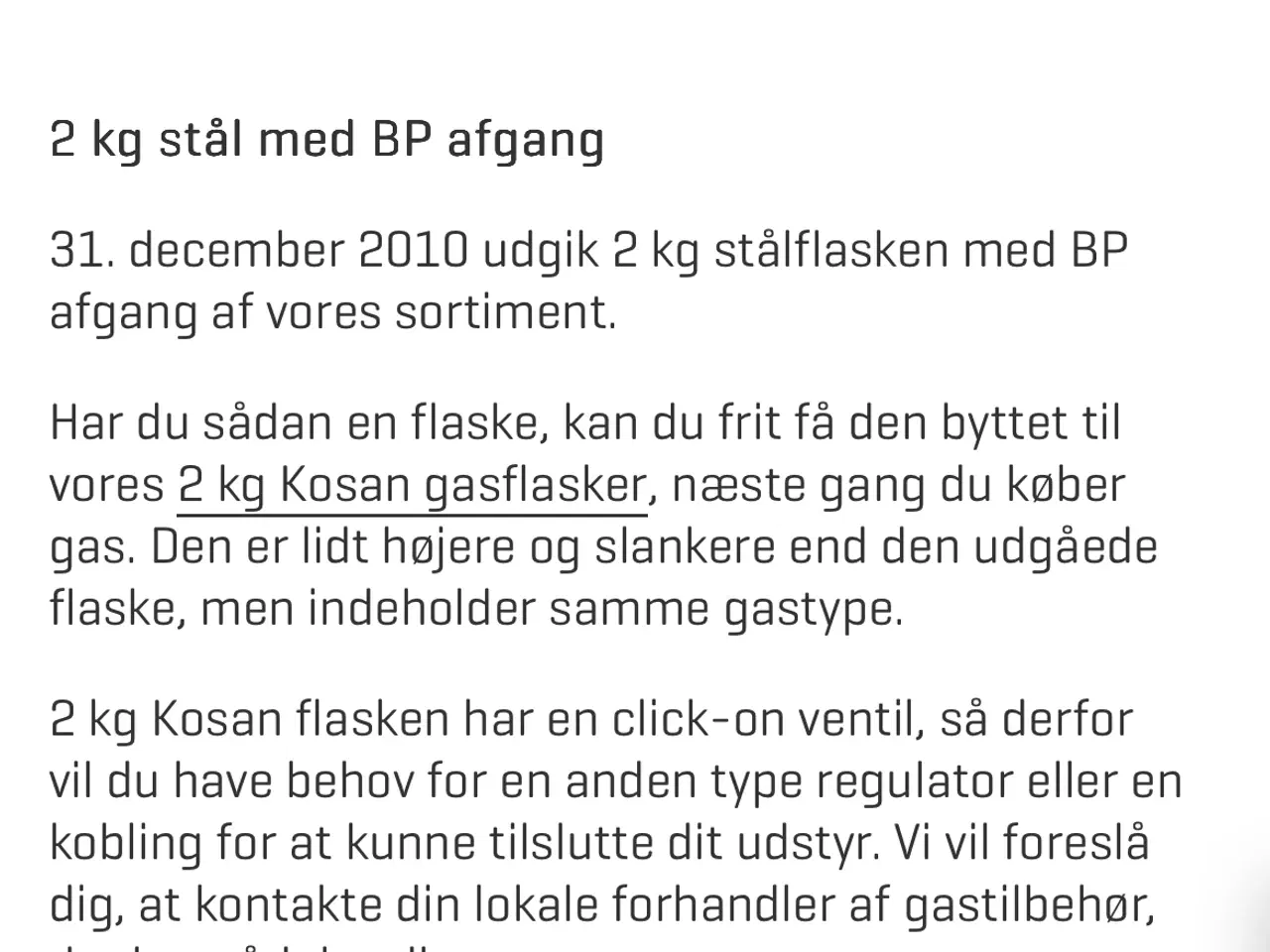 Billede 2 - 2 kg BP gasflasker