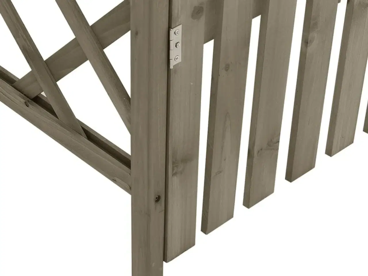 Billede 5 - Pergola med låge 116x40x204 cm massivt grantræ grå