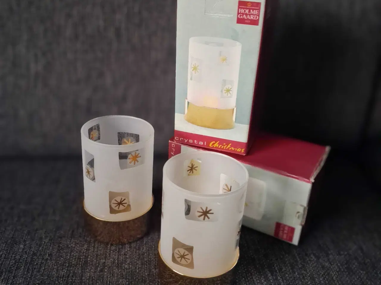 Billede 1 - Holmegaard golden Christmas lys sælges