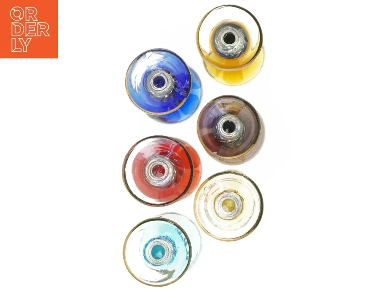 Billede 3 - Farverige vinglas med Venezia-motiv (str. 19 cm. 6 styk)