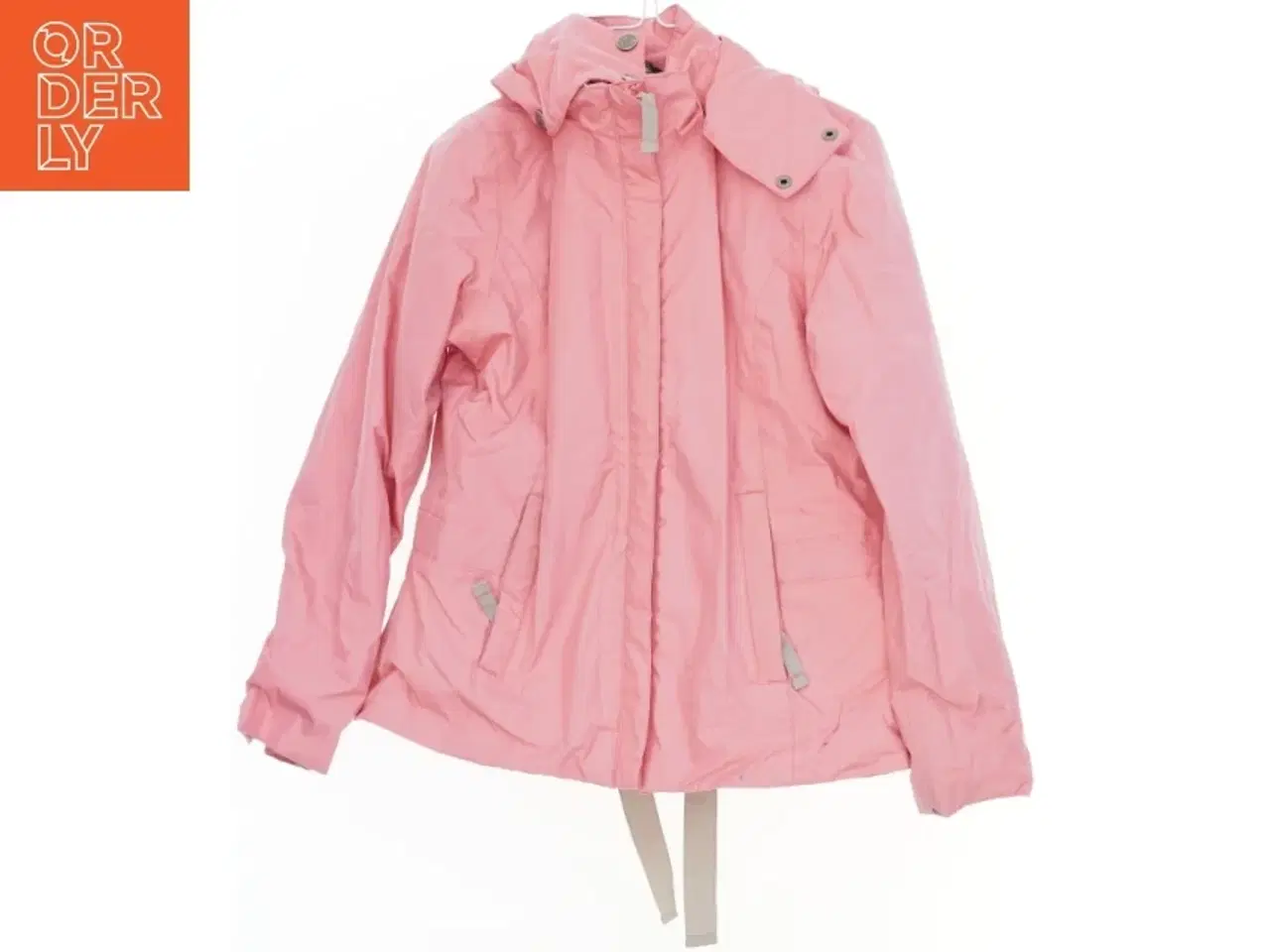 Billede 1 - Rosa vinterjakke med hætte og snoretræk fra Ver de Terre (str. 128)