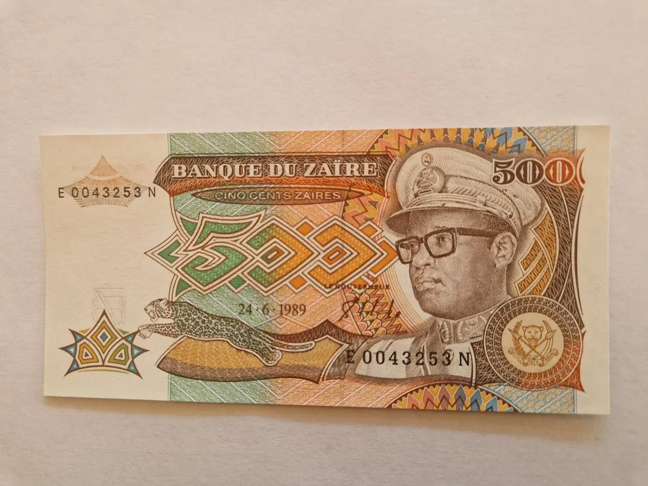 Billede 1 - 500 Zaires Zaire 1989
