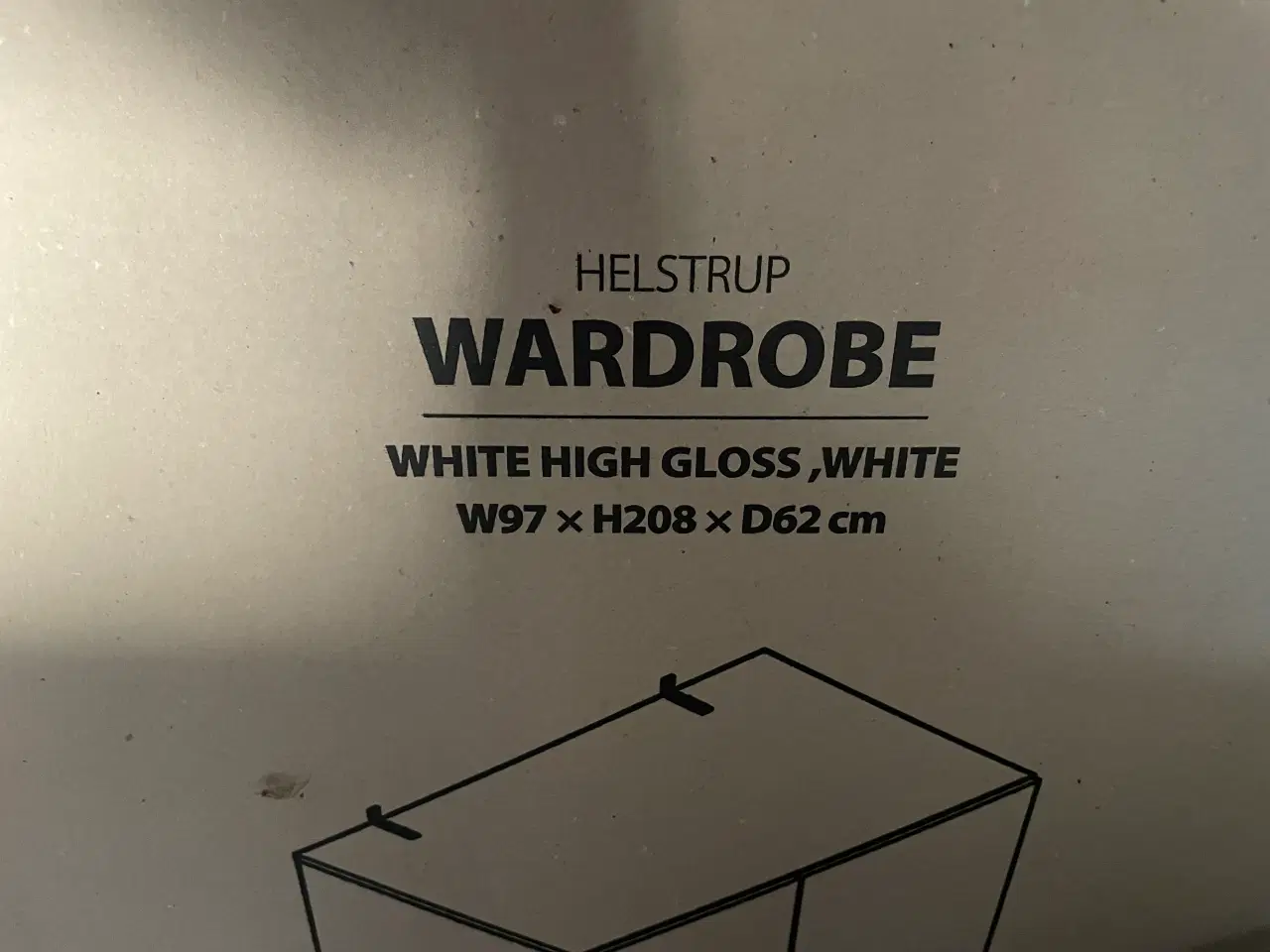Billede 2 - Helstrup Hvidt garderobe skab fra jysk
