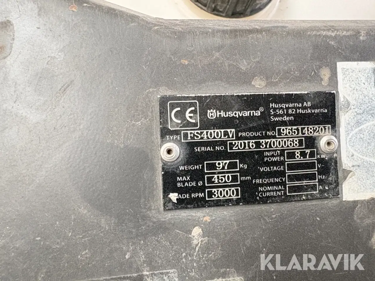 Billede 5 - Asfaltskære Husqvarna FS400LV