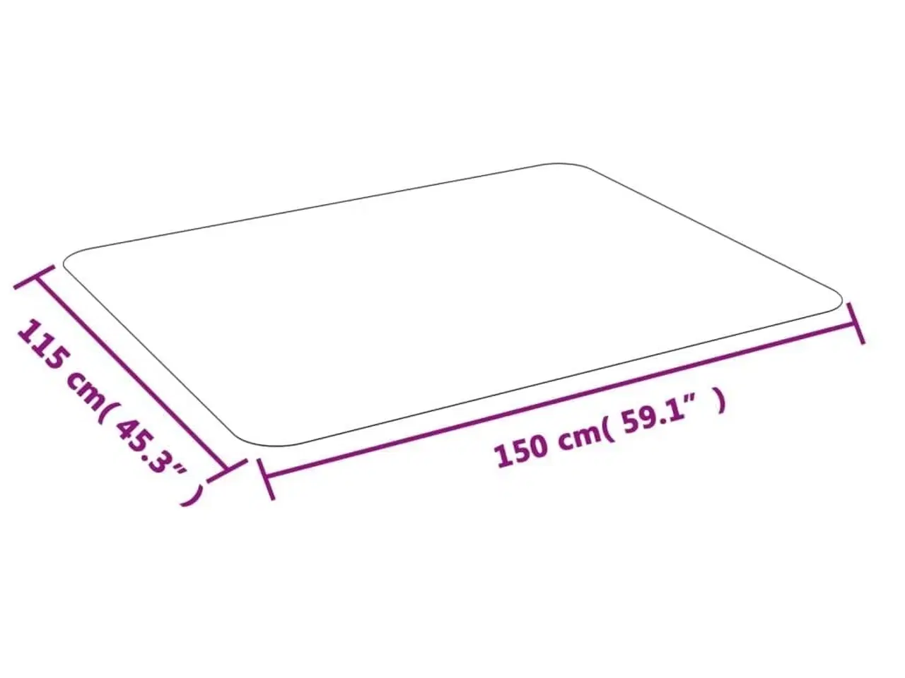 Billede 6 - Stoleunderlag til laminat eller tæppe 150x115 cm PVC