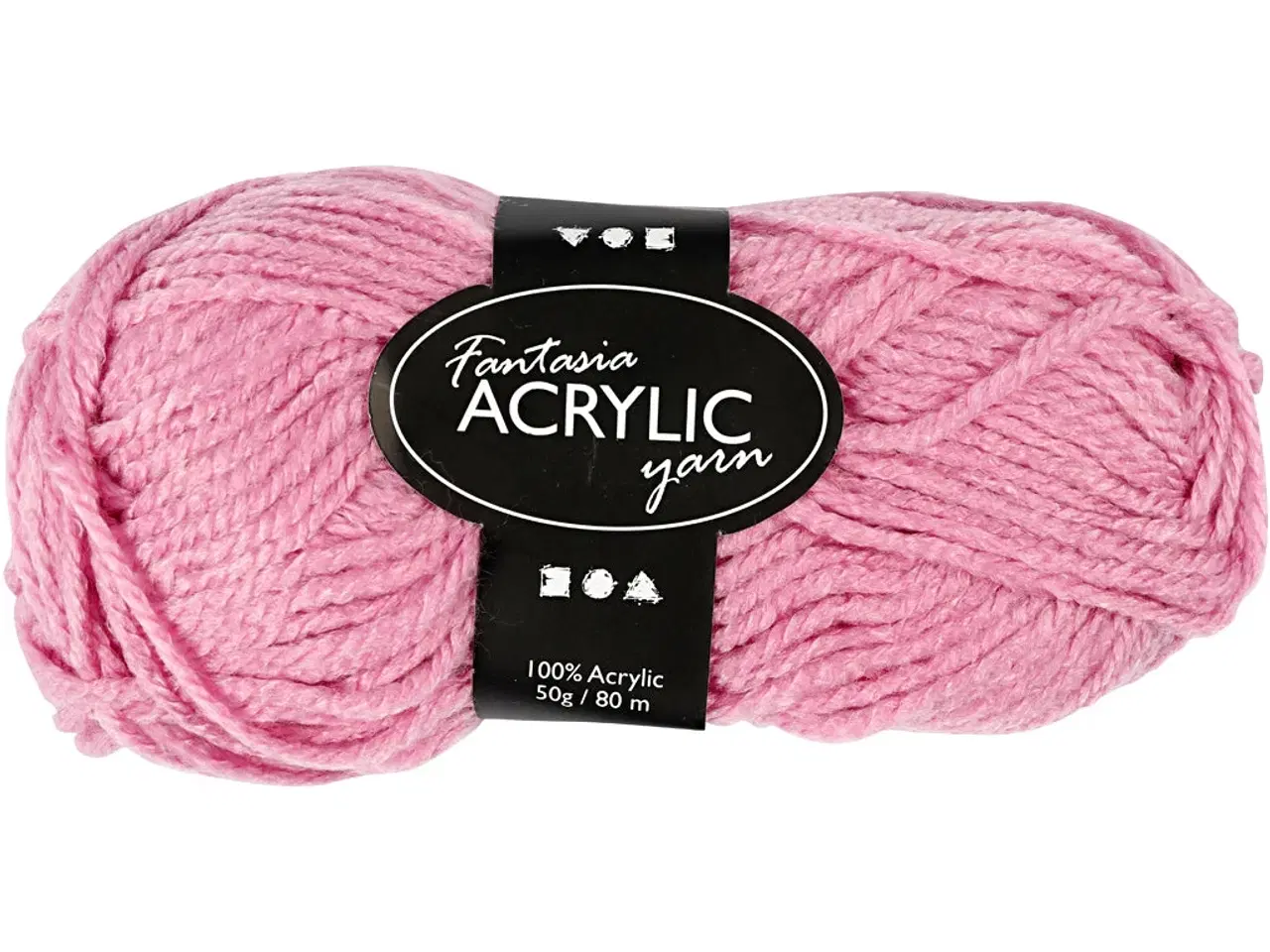 Billede 1 - Fantasia Polyacrylgarn, L: 80 M, rosa, 50 g/ 1 ngl.