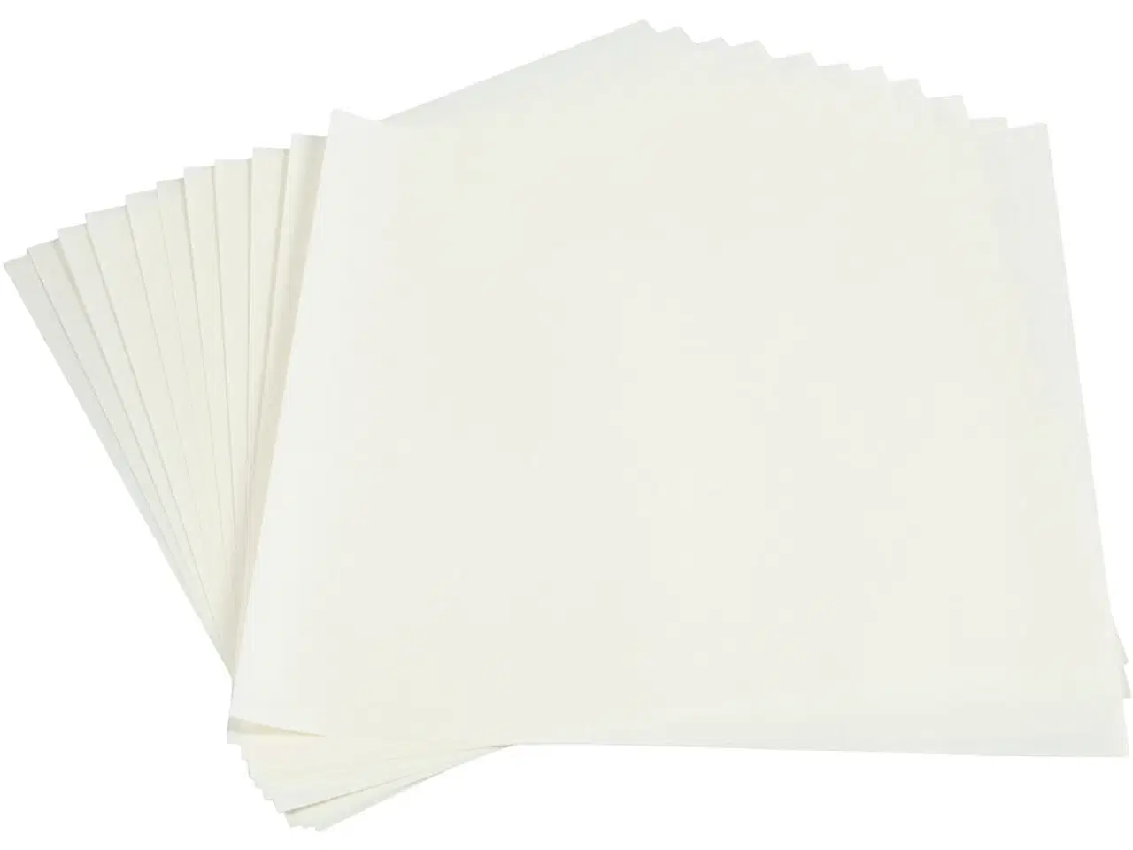 Billede 1 - Halvtransparent lyspapir 30x30 cm, 12 ark, hvid