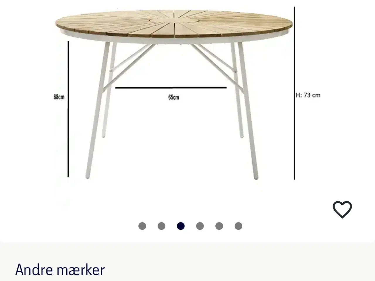 Billede 7 - Rundt Kerteminde havebord i teak ø110