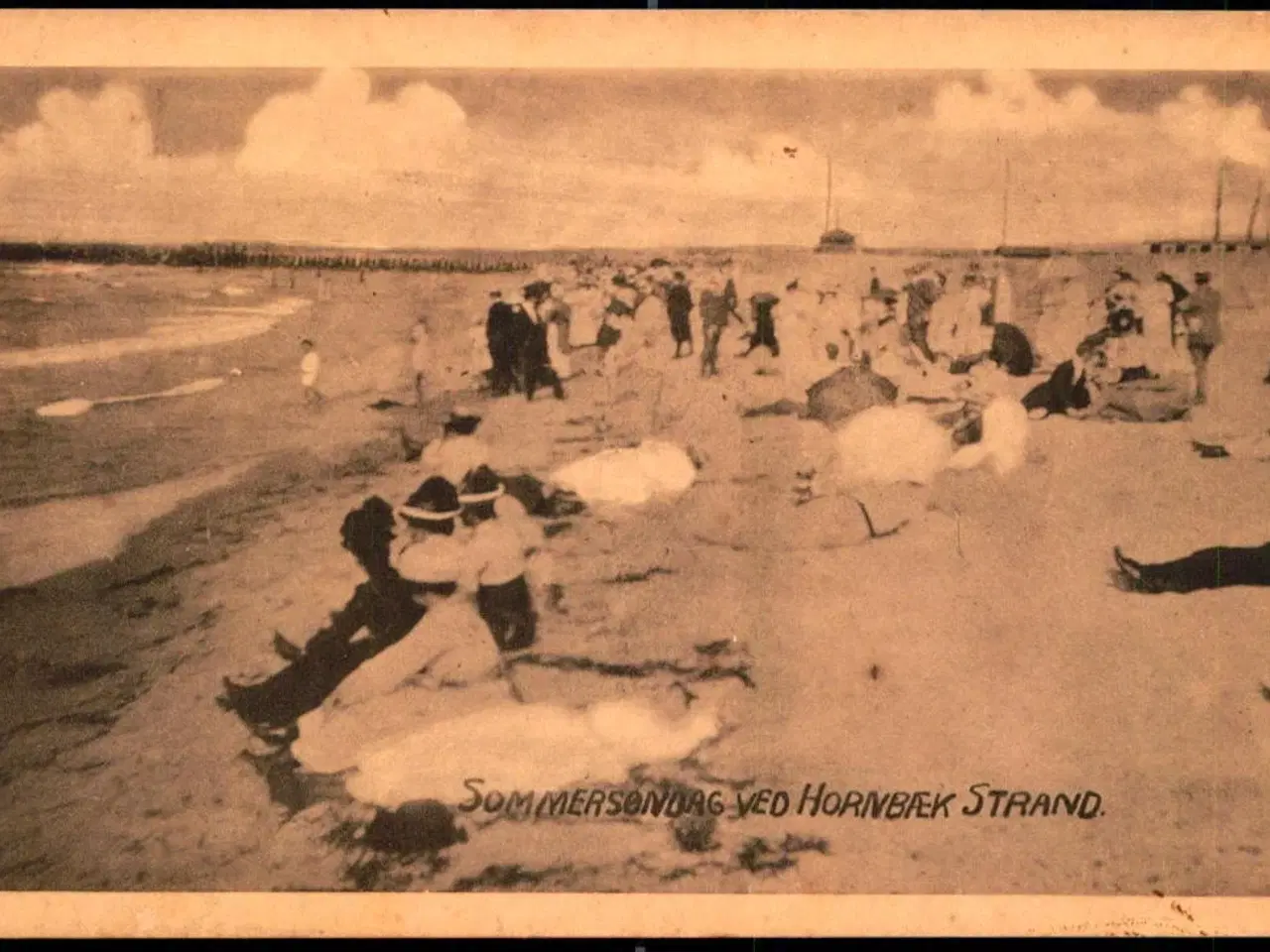 Billede 1 - Sommersøndag ved Hornbæk Strand - J.M. 958