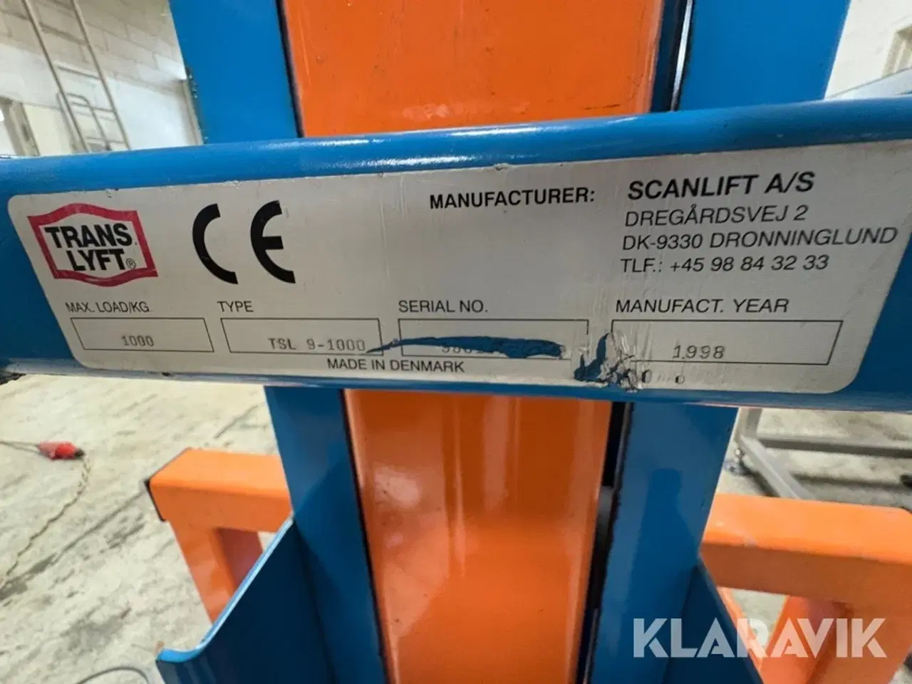 Billede 6 - Palleløfter Translyft TSL 9-1000 Elektrisk