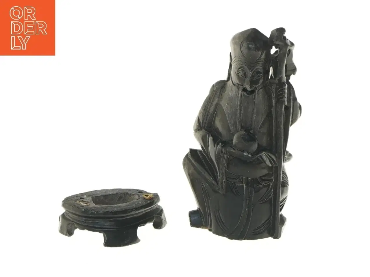 Billede 1 - Orientalsk figur i sten (str. 14 cm)
