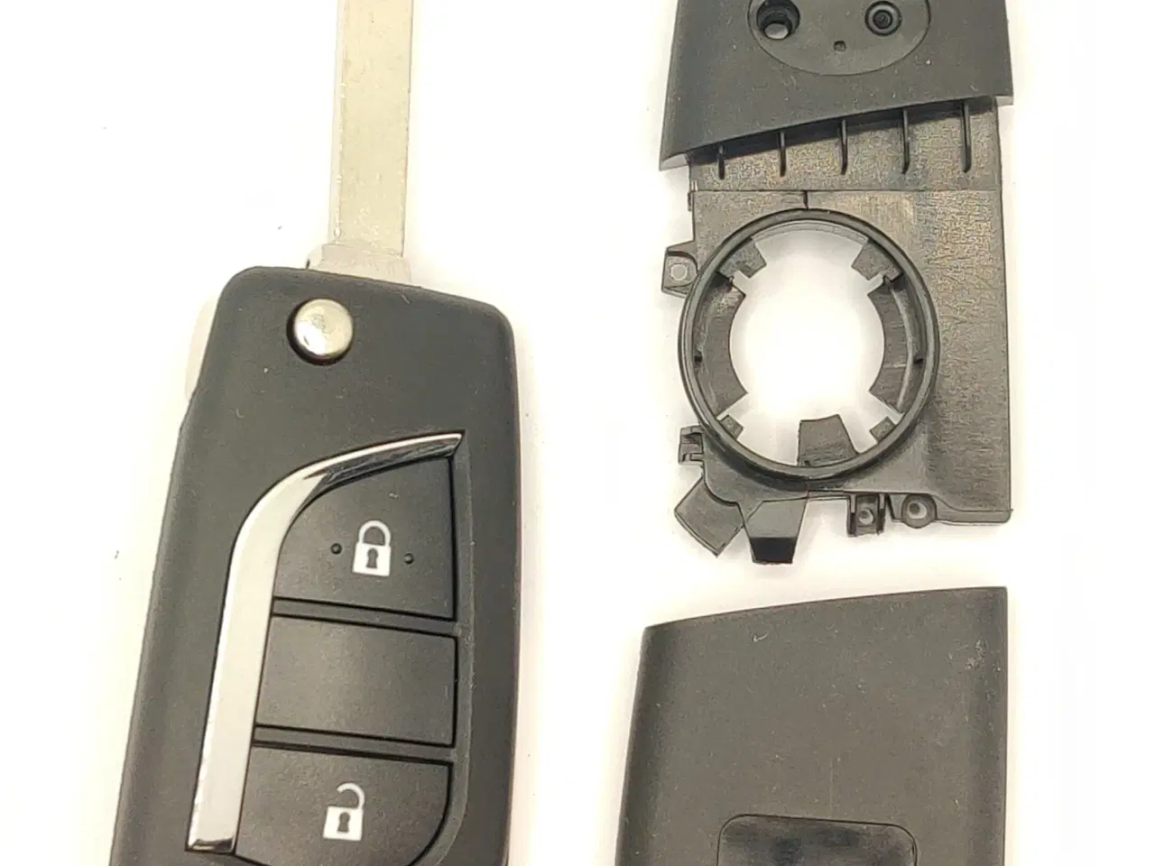 Billede 1 - Bilnøgle reparationskit til Toyota 2 knaps folde nøgle Version 2