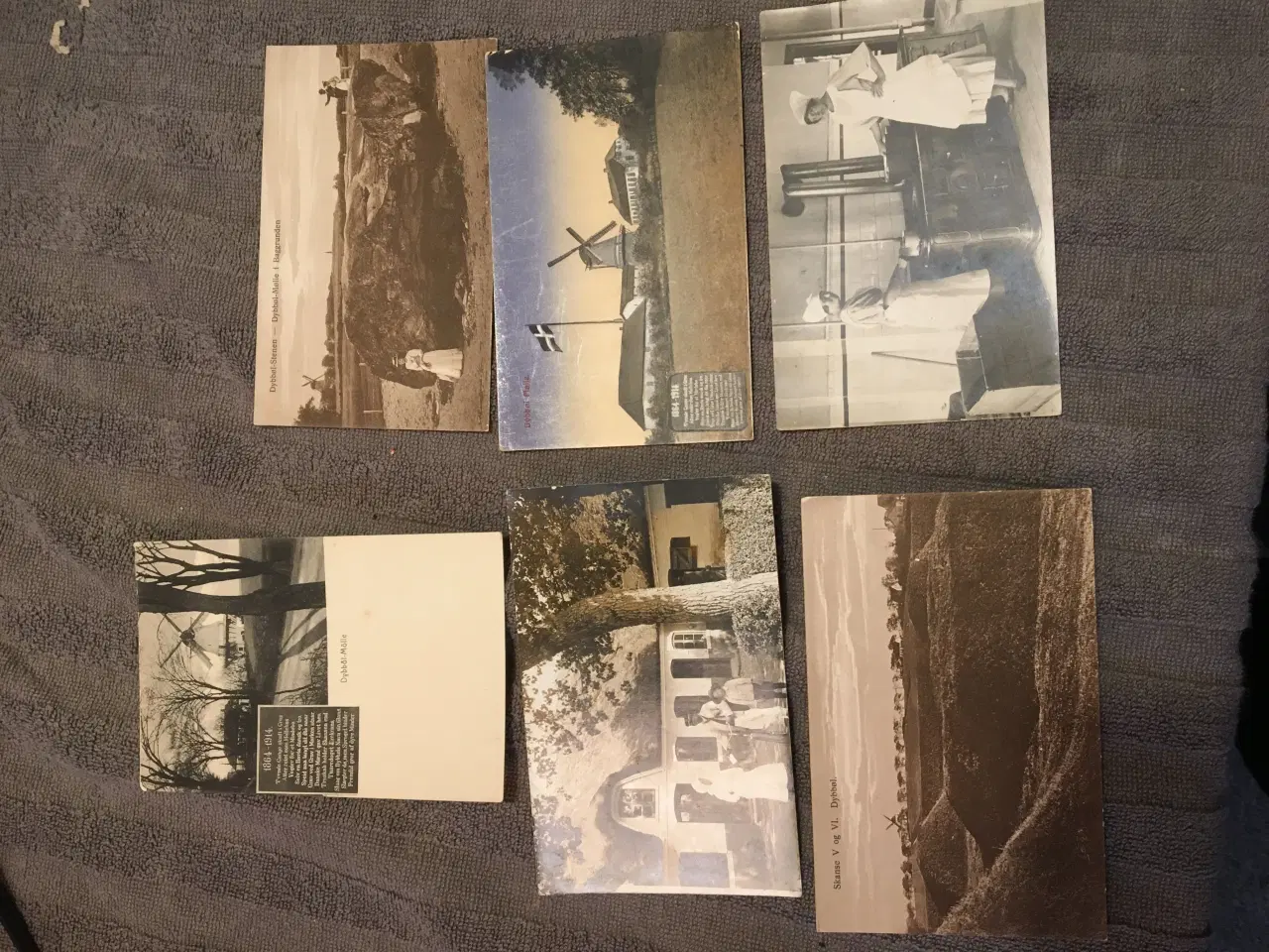Billede 1 - 5 flotte gamle postkort fra dybbøl 