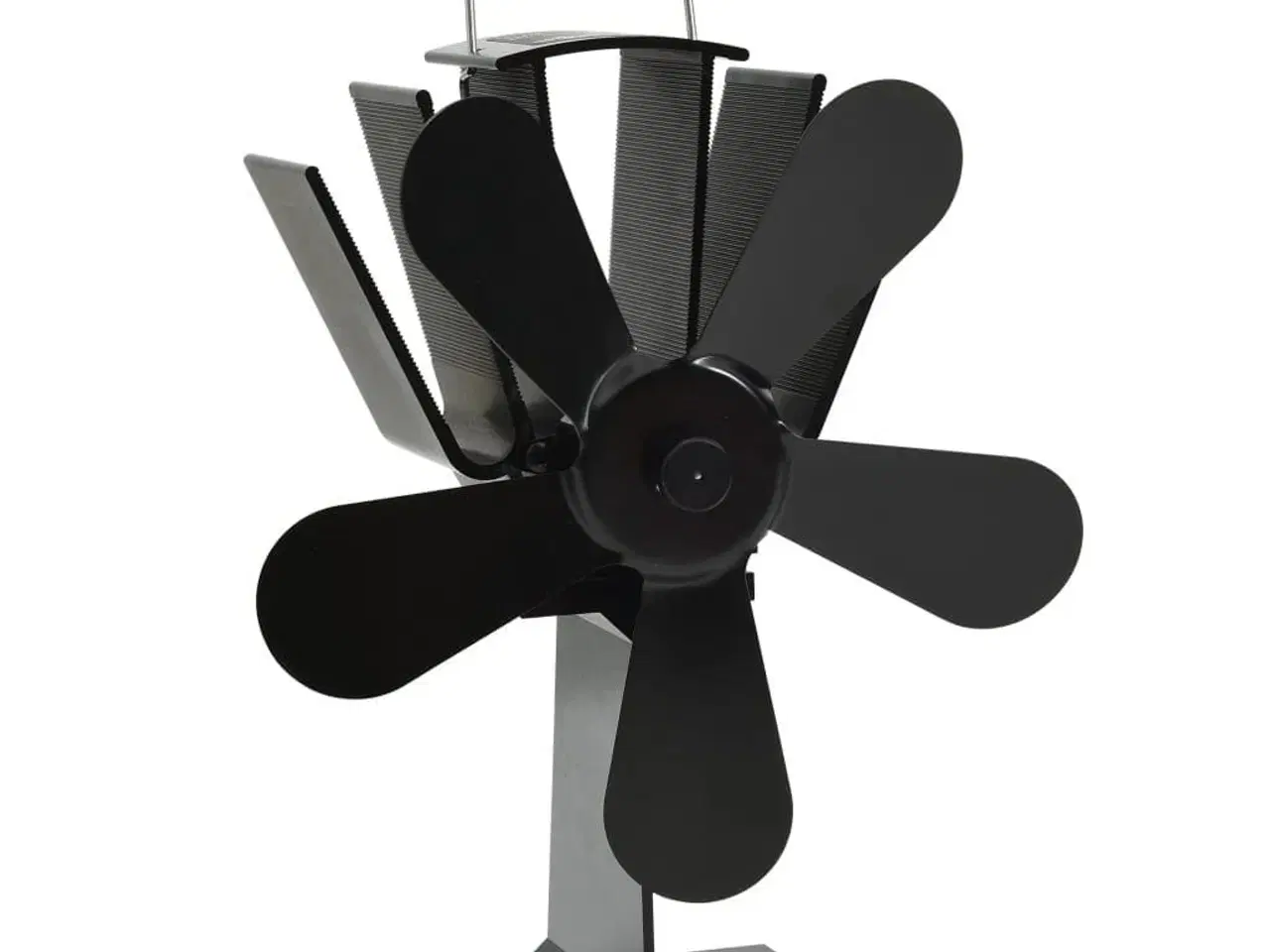 Billede 2 - Varmedrevet ovnventilator 5 blade sort