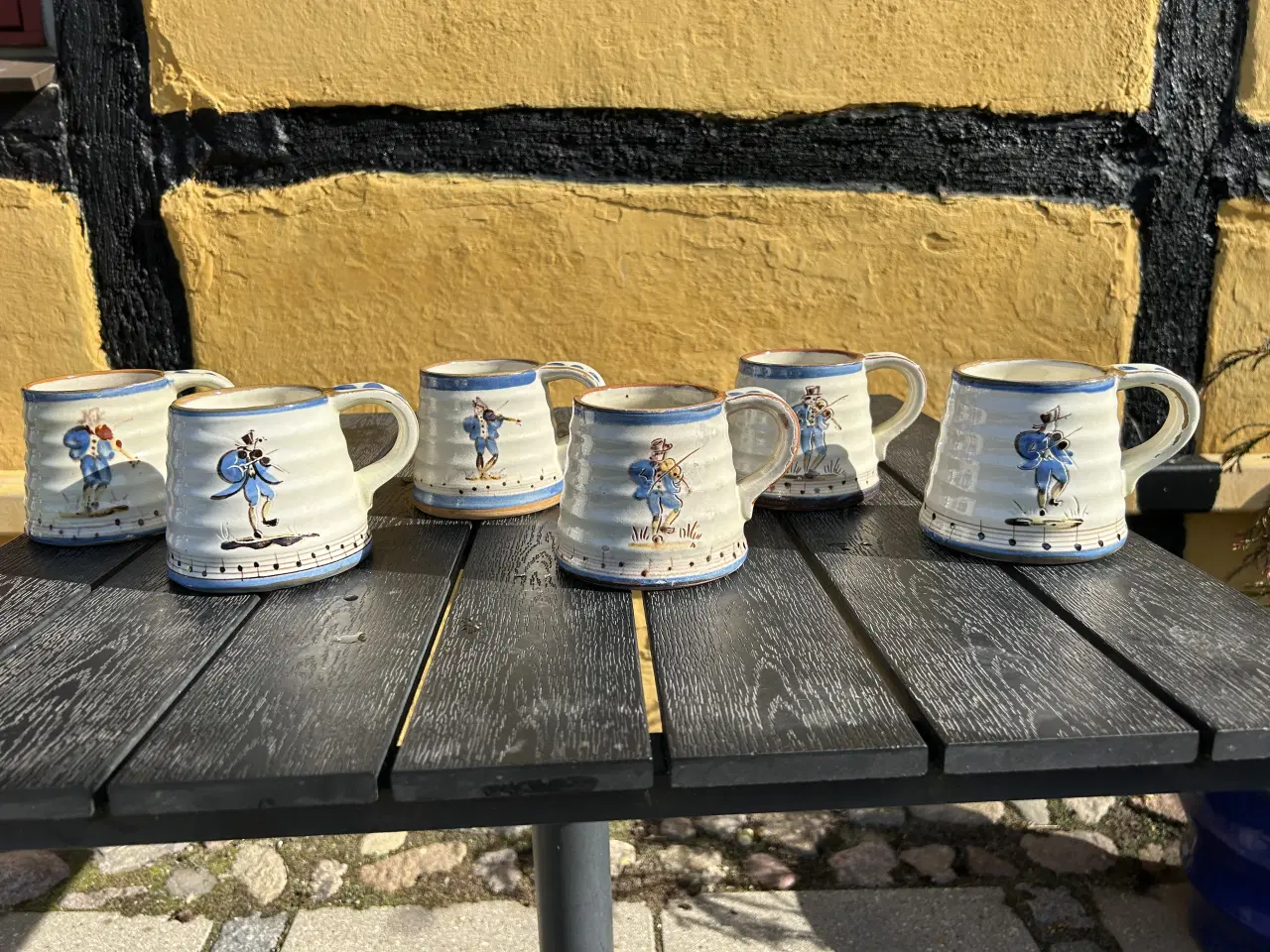 Billede 1 - 6 krus fra Knabstrup Keramik 