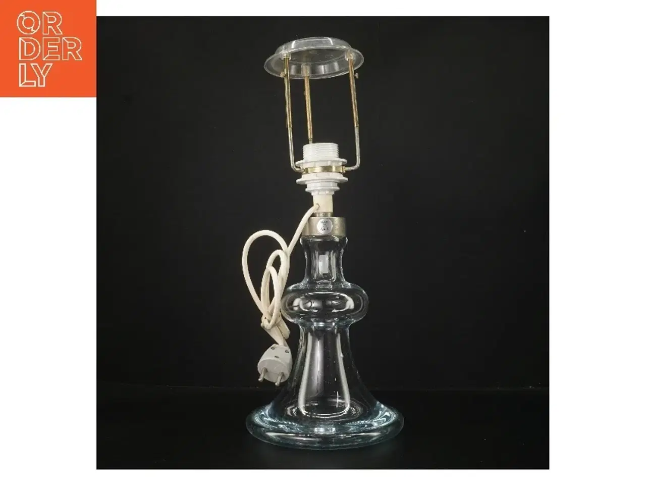 Billede 2 - Glasbordlampe fra Holmegaard (str. 44 cm)