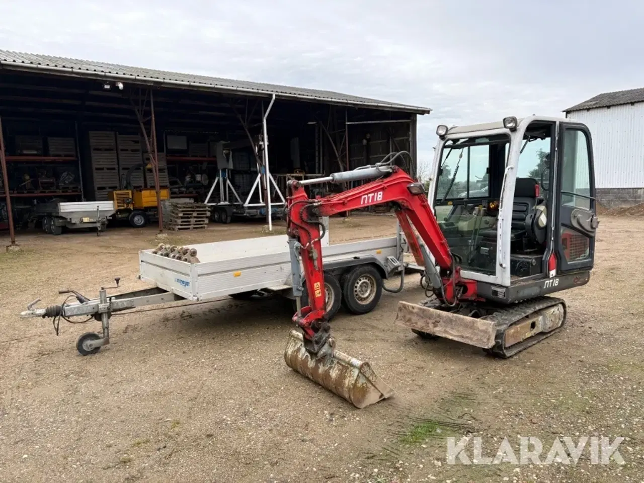 Billede 1 - Gravemaskine inkl trailer Impodan NT18