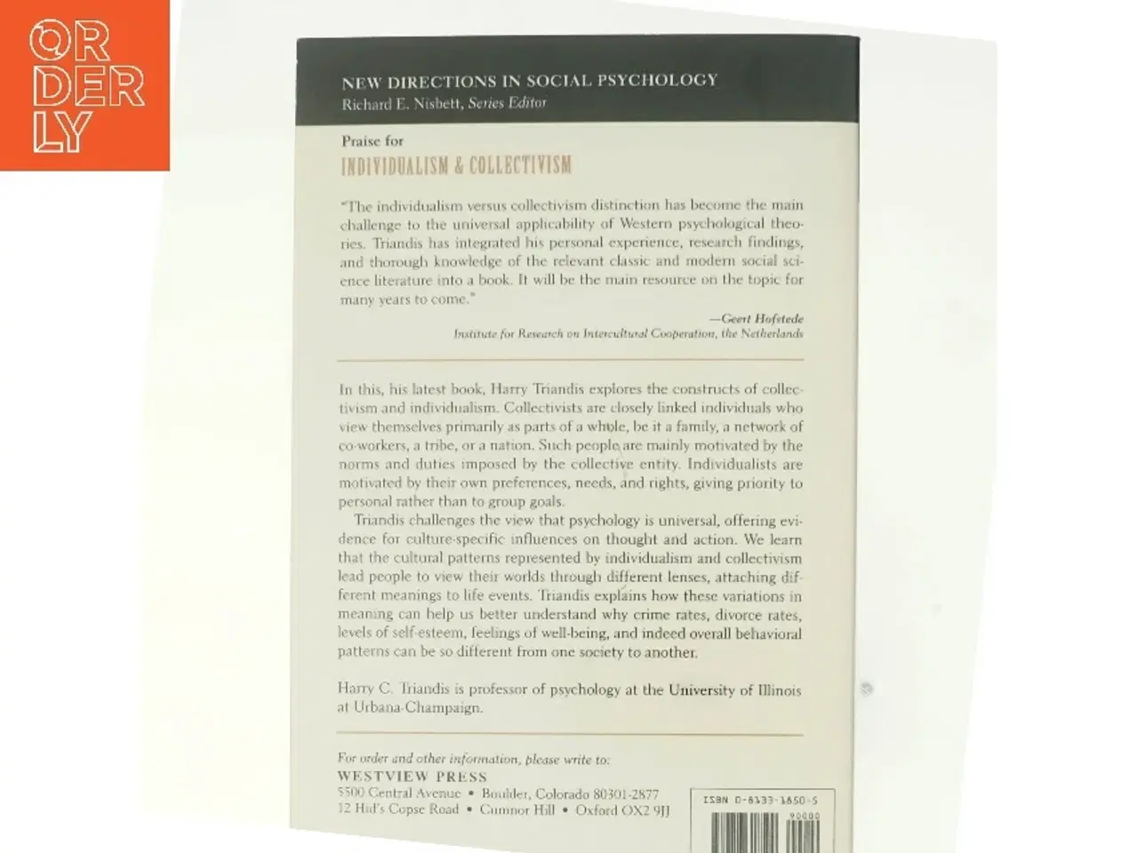 Billede 3 - Individualism And Collectivism af Harry C Triandis (Bog)