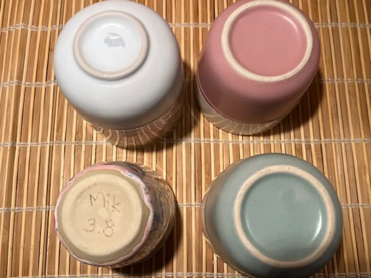 Billede 2 - Håndlavede keramik kopper sæt i lyse farver