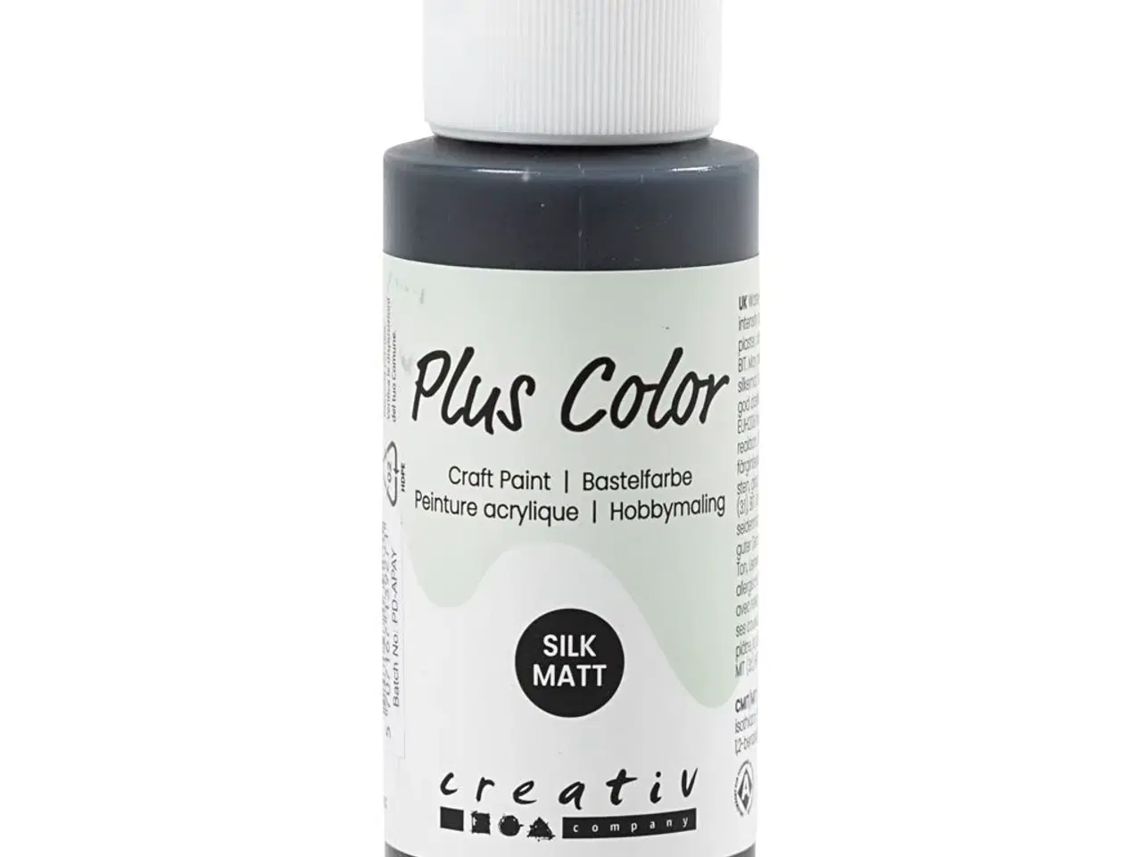 Billede 1 - Plus Color Hobbymaling Sort 60ml - Vandbaseret Kvalitet