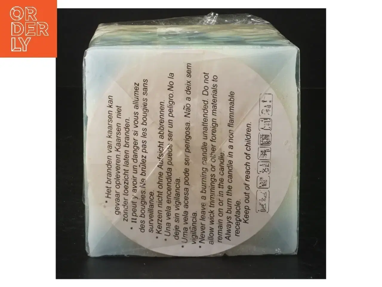 Billede 1 - Dekorativt stearinlys med mosaikmønster