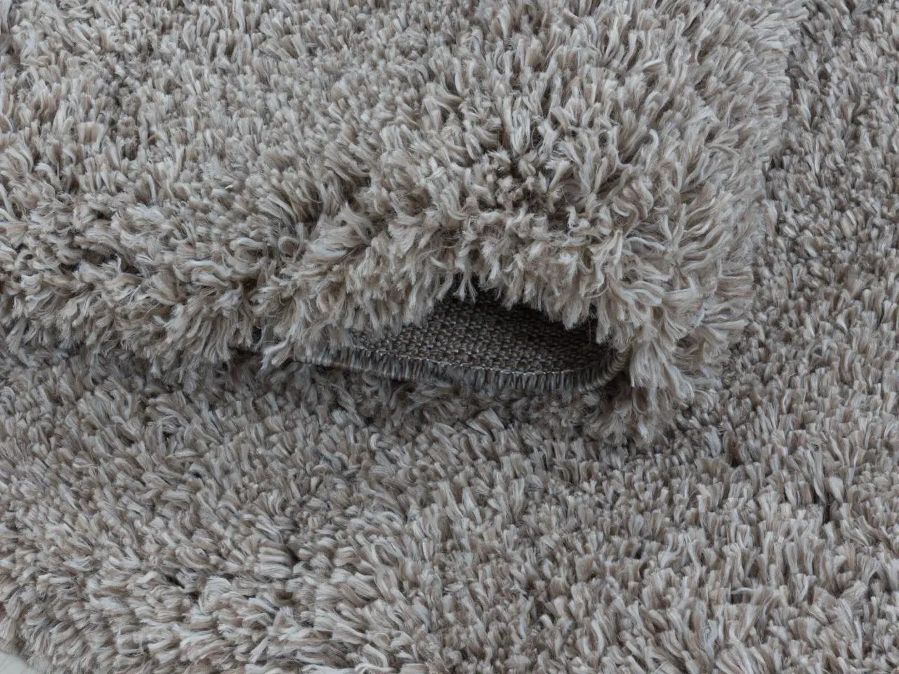 Billede 10 - Fluffy Shaggy tæppe Ensfarvet - Beige - 200x290
