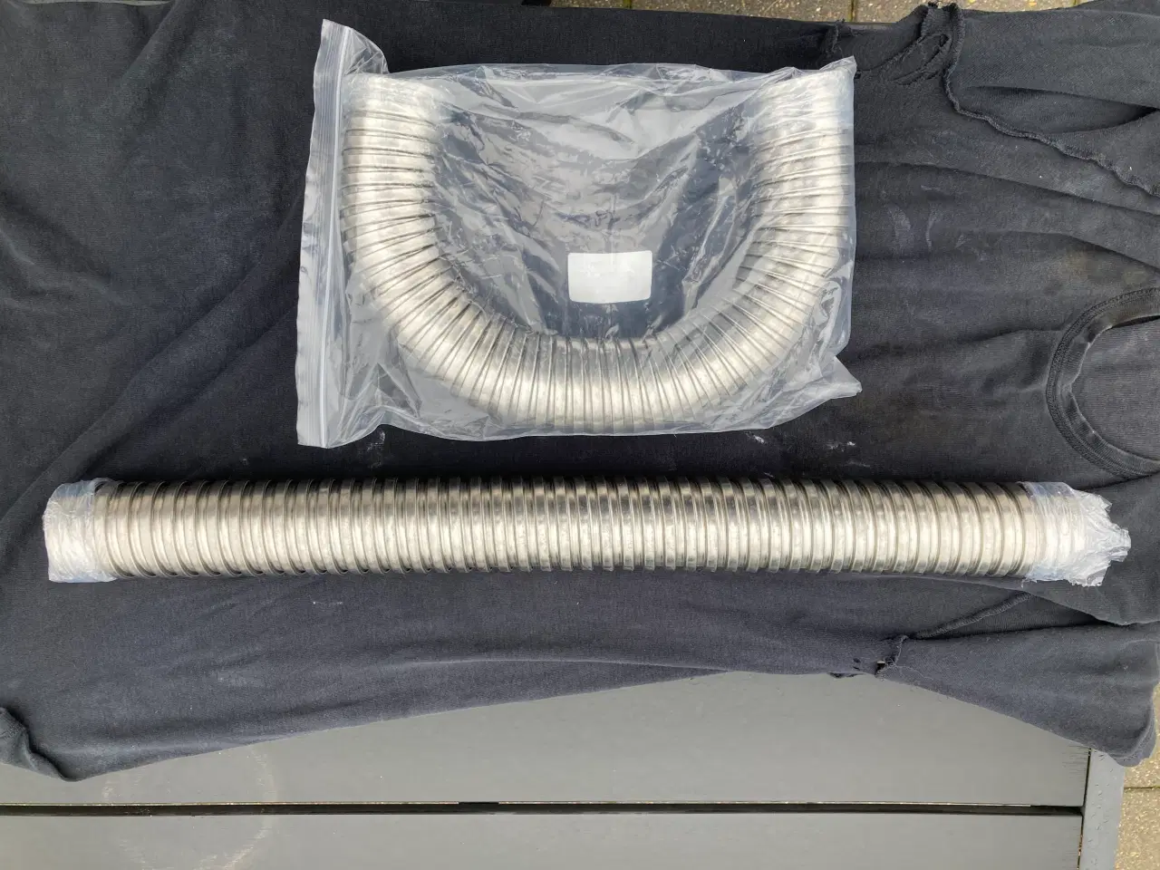 Billede 2 - Varmeskjolde til MC forrør, fleksible stålrør, NYE