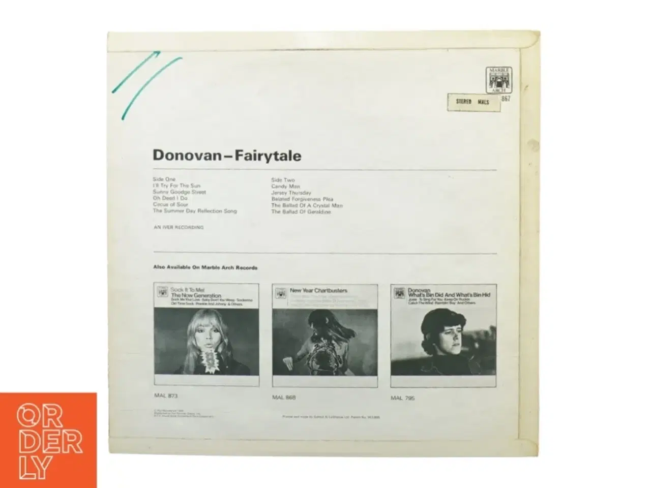 Billede 2 - Donovan Fairytale (LP) fra Marble Arch (str. 30 cm)